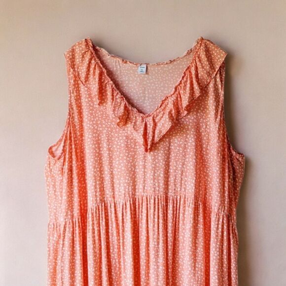 Old Navy Ditzy‎ Floral Sleeveless Soft Wash Woven Rayon Swing Dress Plus Sz XXL - Picture 6 of 13